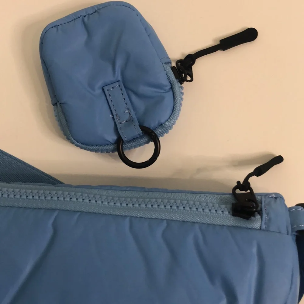 Anthropologie Nylon Crescent Sporty Sling Bag blue - Picture 4 of 4